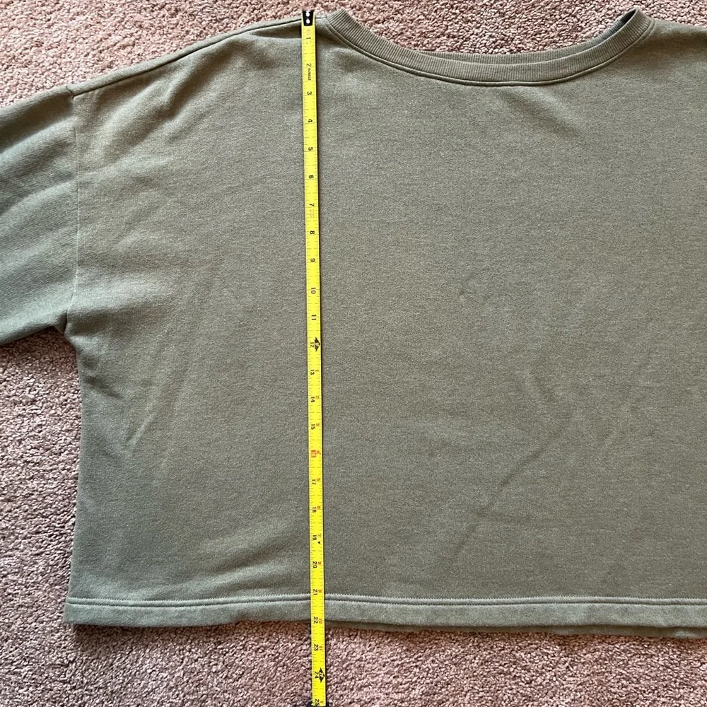 Ladies Cropped Sweatshirt. Green XXL - Picture 6 of 8